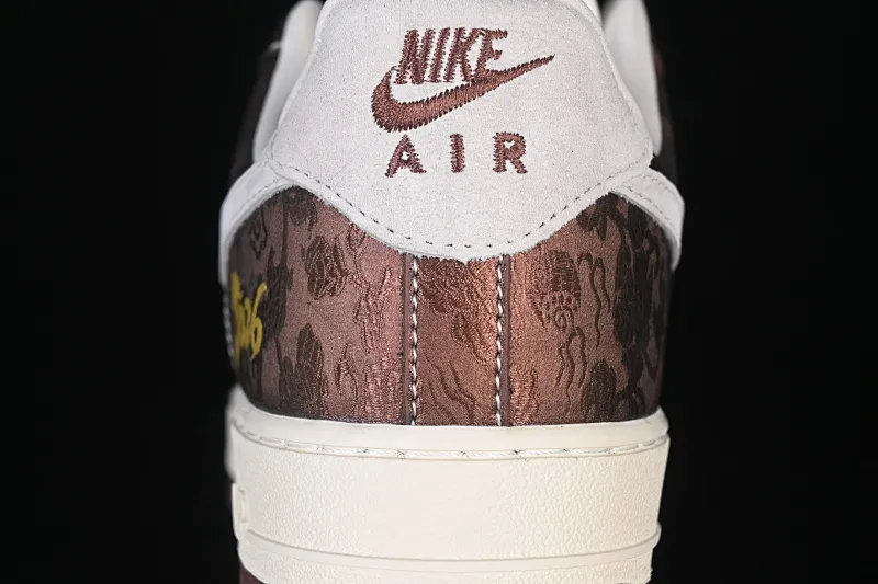 All categories Nk Air Force 1 Air Force series Nk Air Force 1 Low Air Force low-top Nike Air Force 1'07 Low Year of the Horse limited white brown Chinese style Air Force 1 low-top casual sneakers KD1688-005